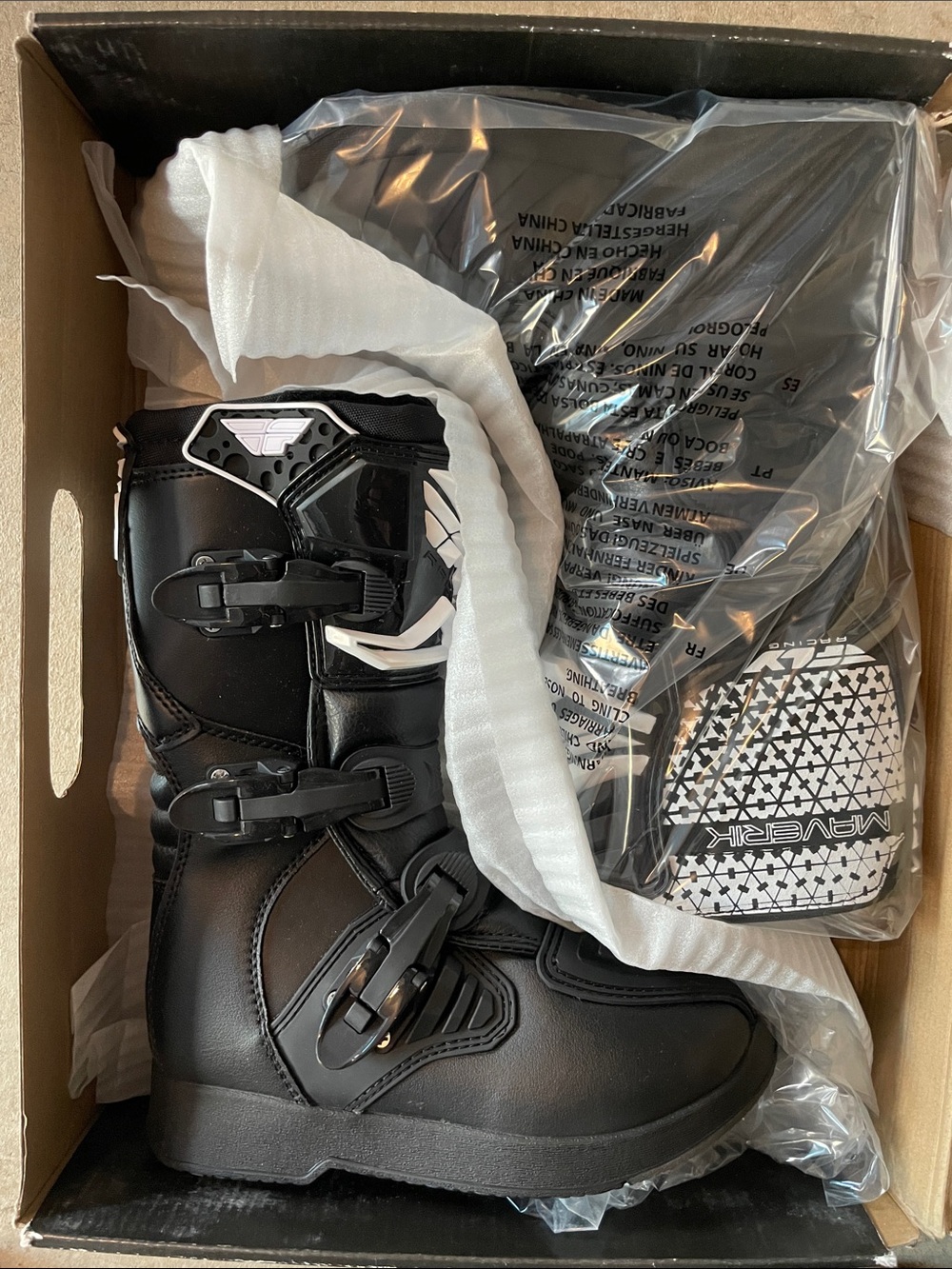 BRAND NEW Black Dirt Biking Boots - MAVERIK - Womens 6 or Youth 4th